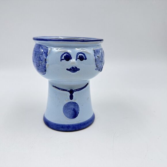 Vintage Ancher Iversen Special Design Head Face Vase Denmark Pottery Handpainted - Picture 2 of 10